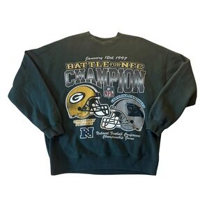 Abercrombie & Fitch NFL Sweatshirt Mens Large Tall Green 1997 NFC Packers EUC